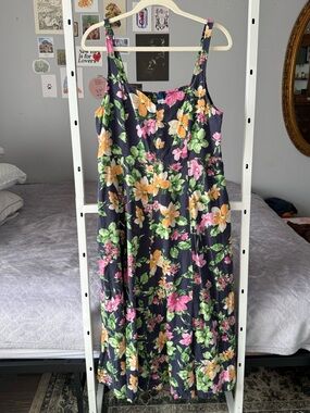 Old Navy Floral Midi Sundress XL